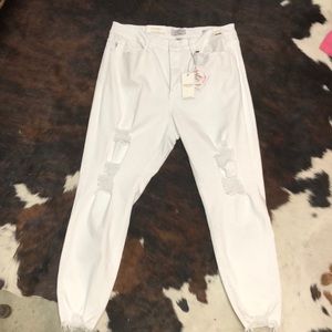 Judy Blue White Distressed Jeans